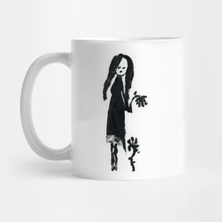 Stick girl (III/IV) and flowers (cut-out) Mug